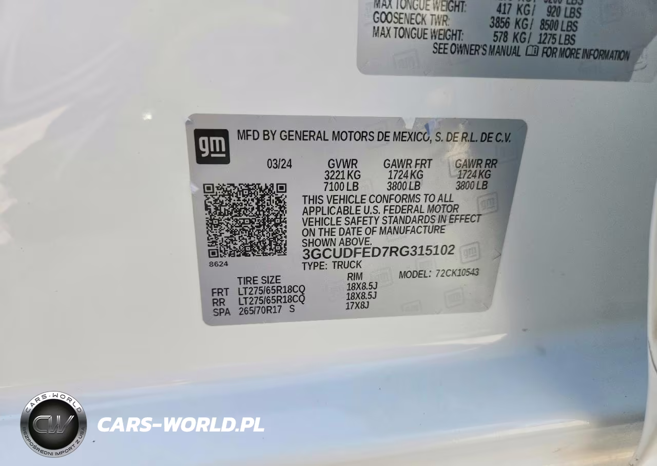 2024 Chevrolet Silverado K1500 Lt Trail Boss VIN:3GCUDFED7RG315102 - 12
