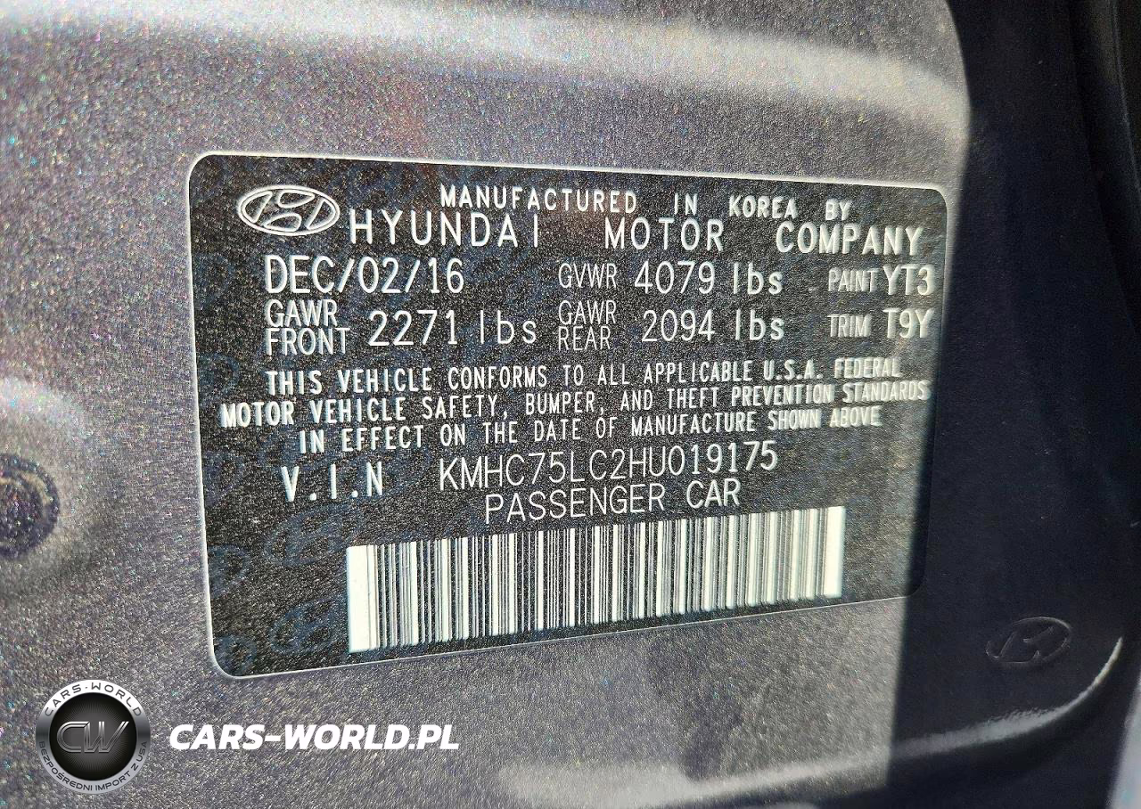 2017 Hyundai Ioniq Sel VIN:KMHC75LC2HU019175 - 13