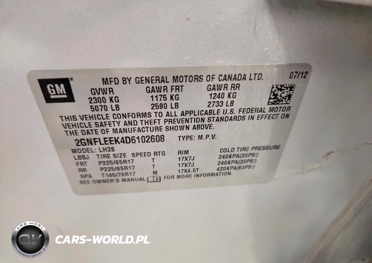 2013 Chevrolet Equinox Lt VIN:2GNFLEEK4D6102608 - 13