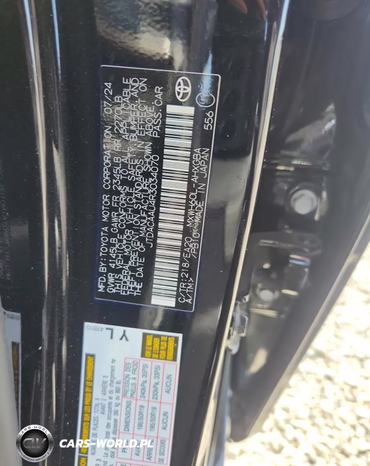 2024 Toyota Prius Xle VIN:JTDACAAU4R3034070 - 12