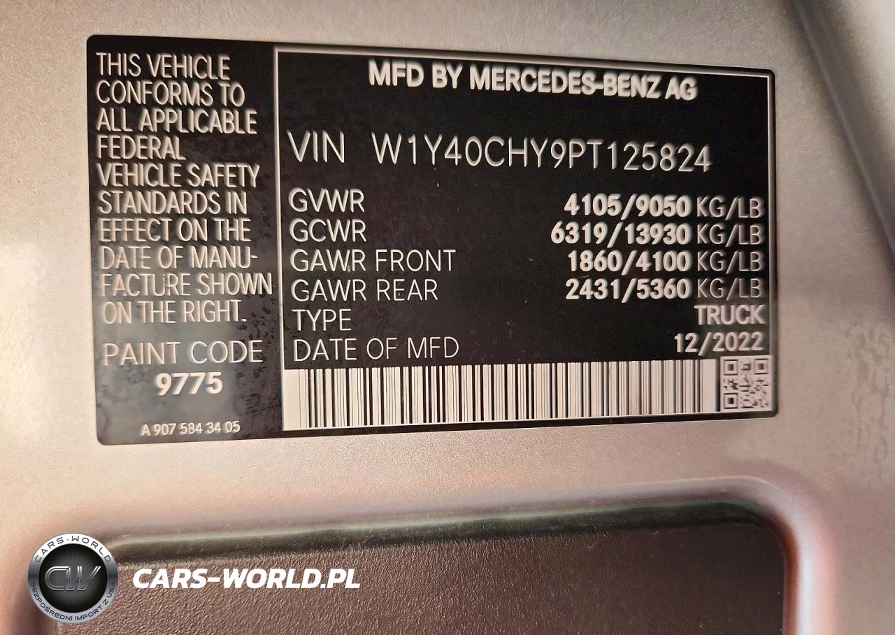 2023 Mercedes Benz Sprinter 2500 Delivery Van VIN:W1Y40CHY9PT125824 - 13