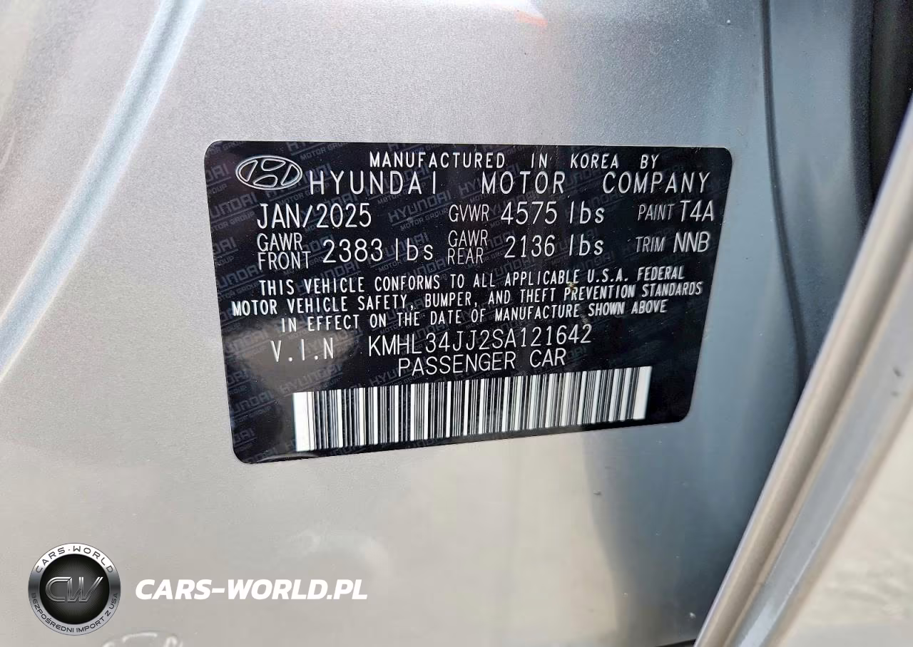 2025 Hyundai Sonata Hybrid Sel VIN:KMHL34JJ2SA121642 - 13