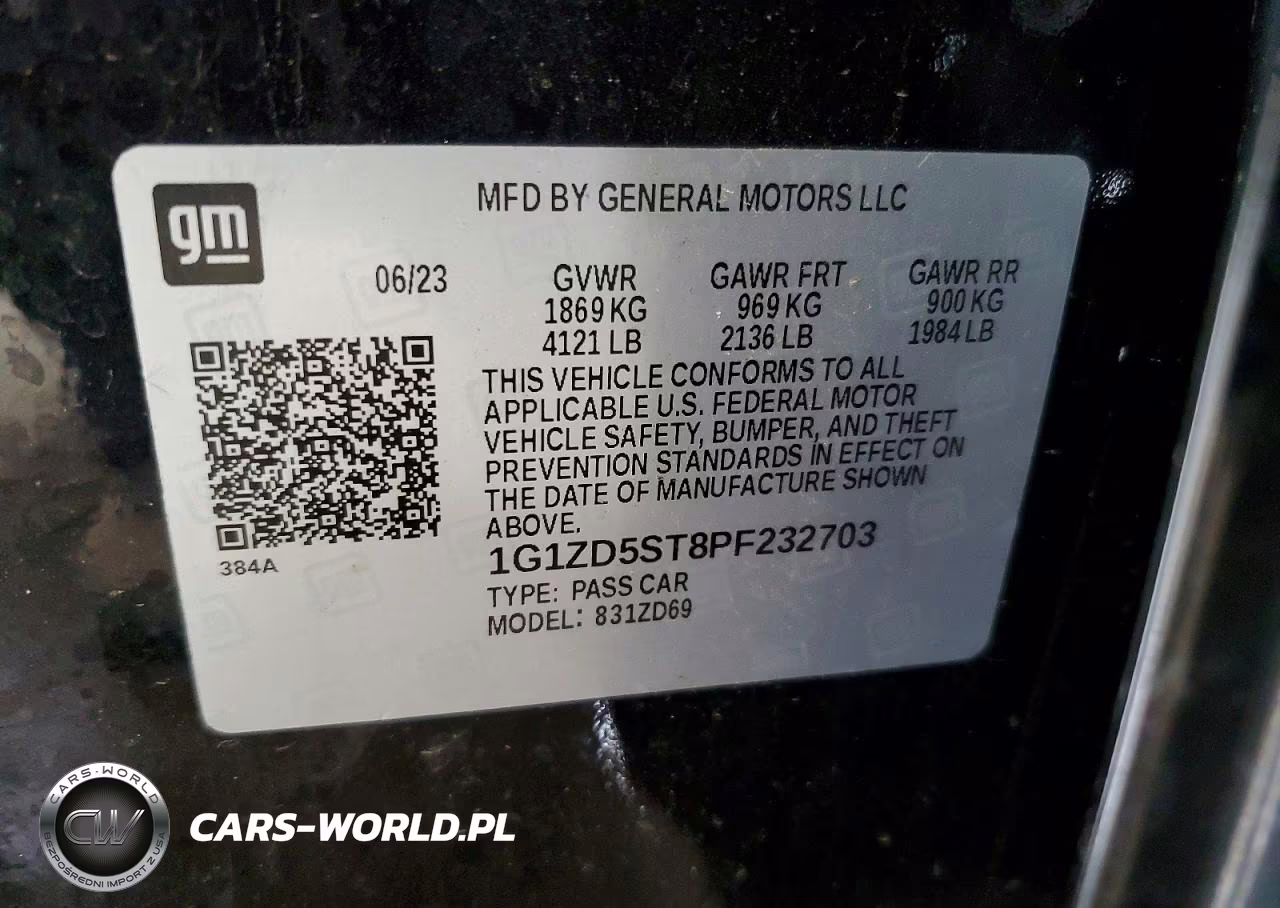 2023 Chevrolet Malibu Lt VIN:1G1ZD5ST8PF232703 - 13