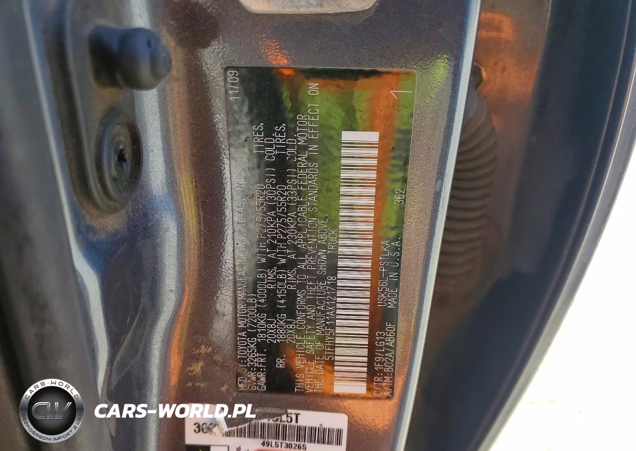2010 Toyota Tundra Crewmax Limited VIN:5TFHY5F11AX121718 - 12
