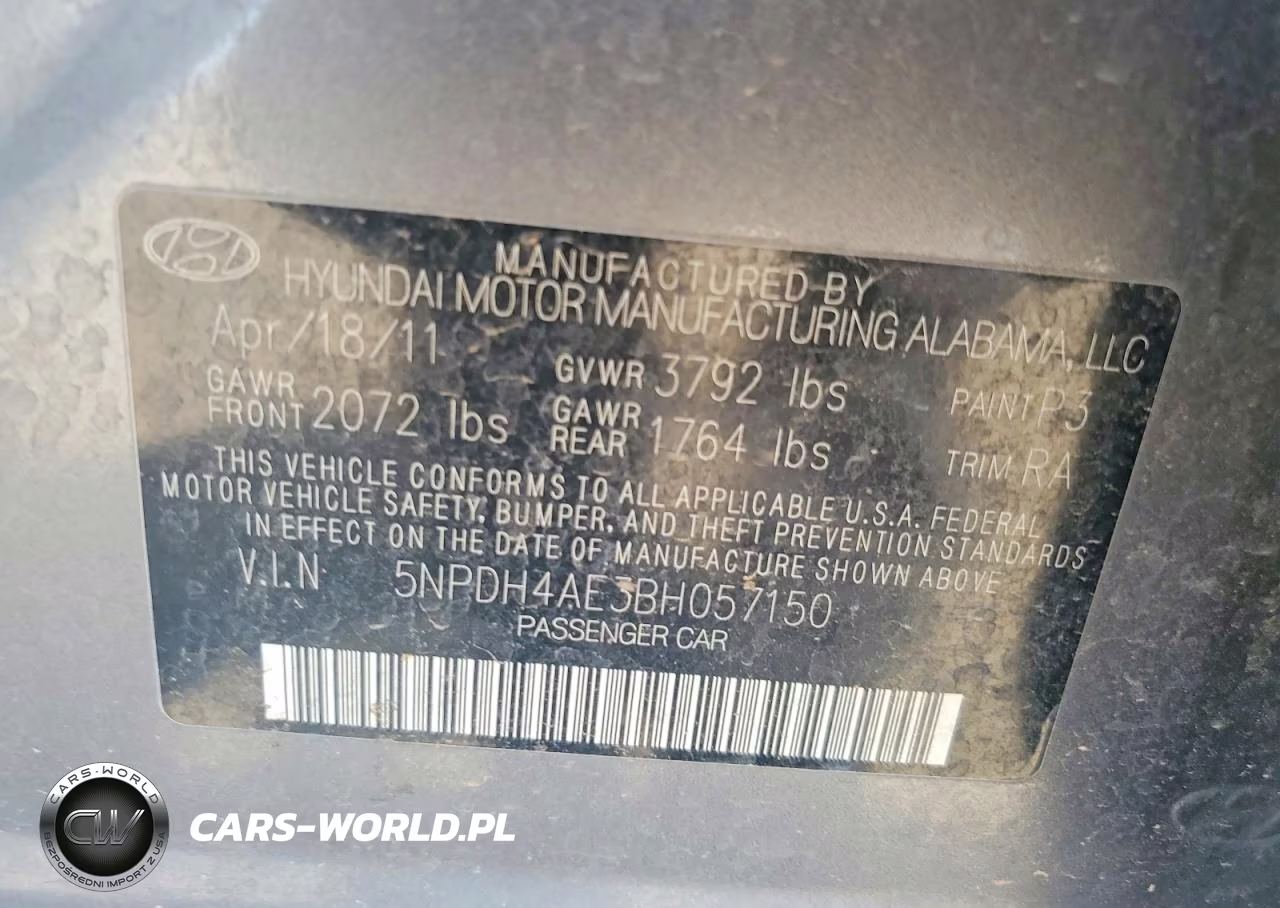 2011 Hyundai Elantra Gls VIN:5NPDH4AE3BH057150 - 12