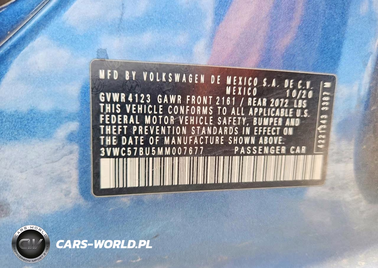 2021 Volkswagen Jetta S VIN:3VWC57BU5MM007677 - 12