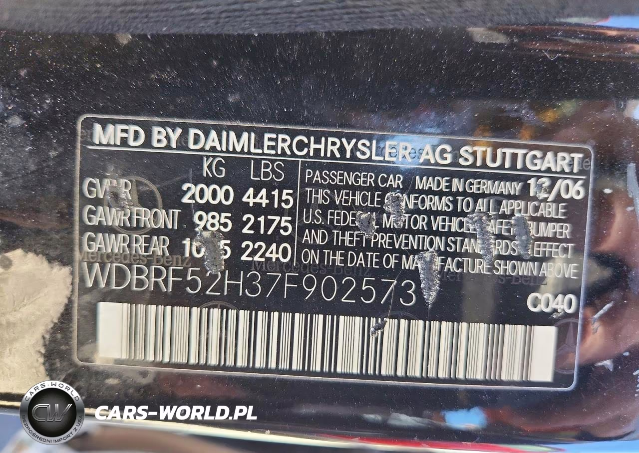 2007 Mercedes-Benz C 230 VIN:WDBRF52H37F902573 - 12