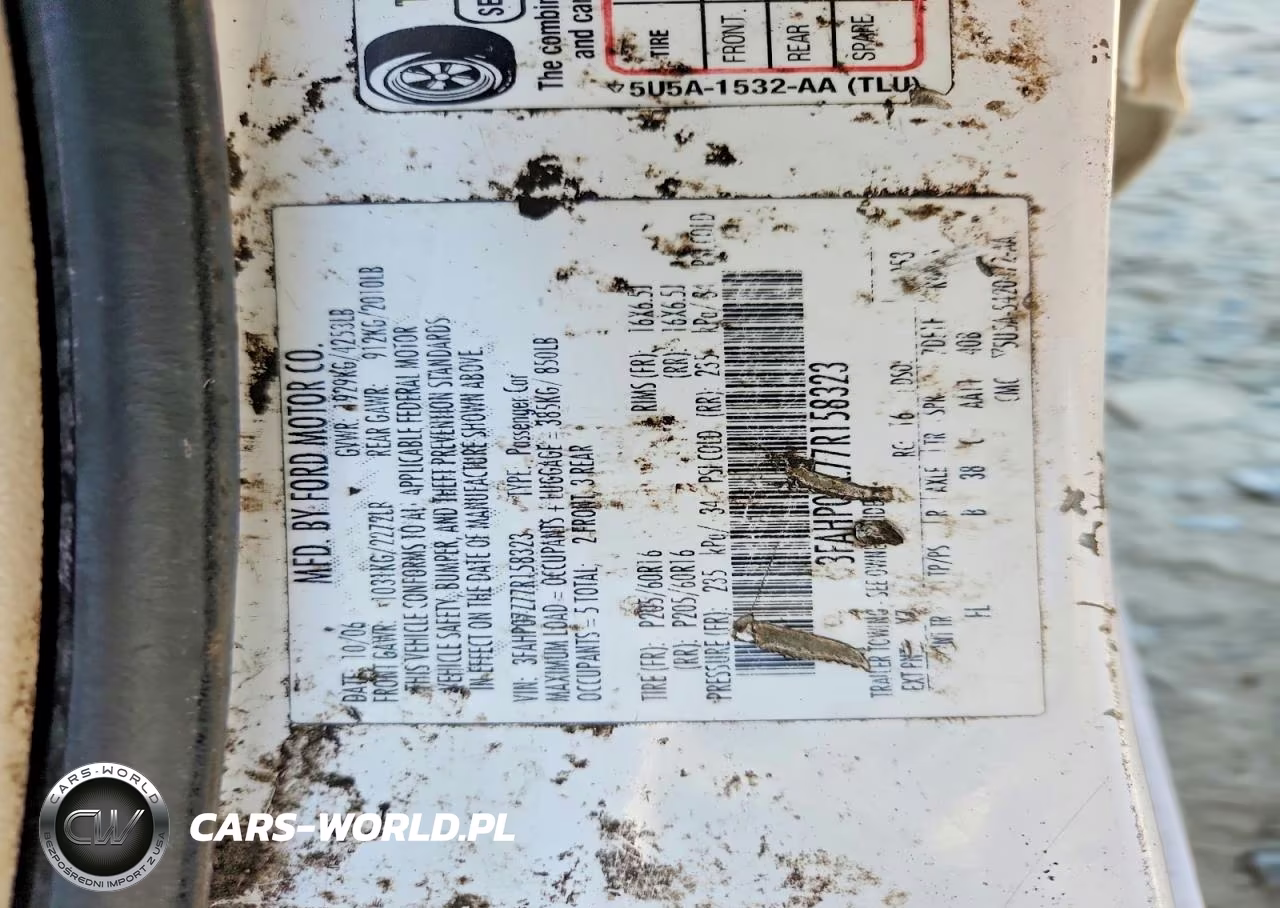 2007 Ford Fusion Se VIN:3FAHP07Z77R158323 - 12