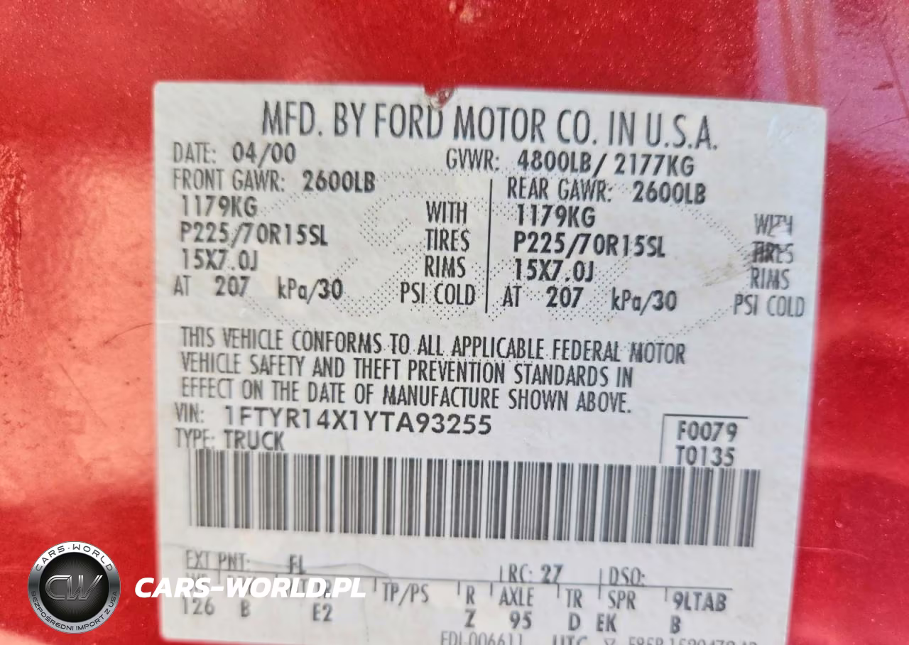 2000 Ford Ranger Super Cab VIN:1FTYR14X1YTA93255 - 12