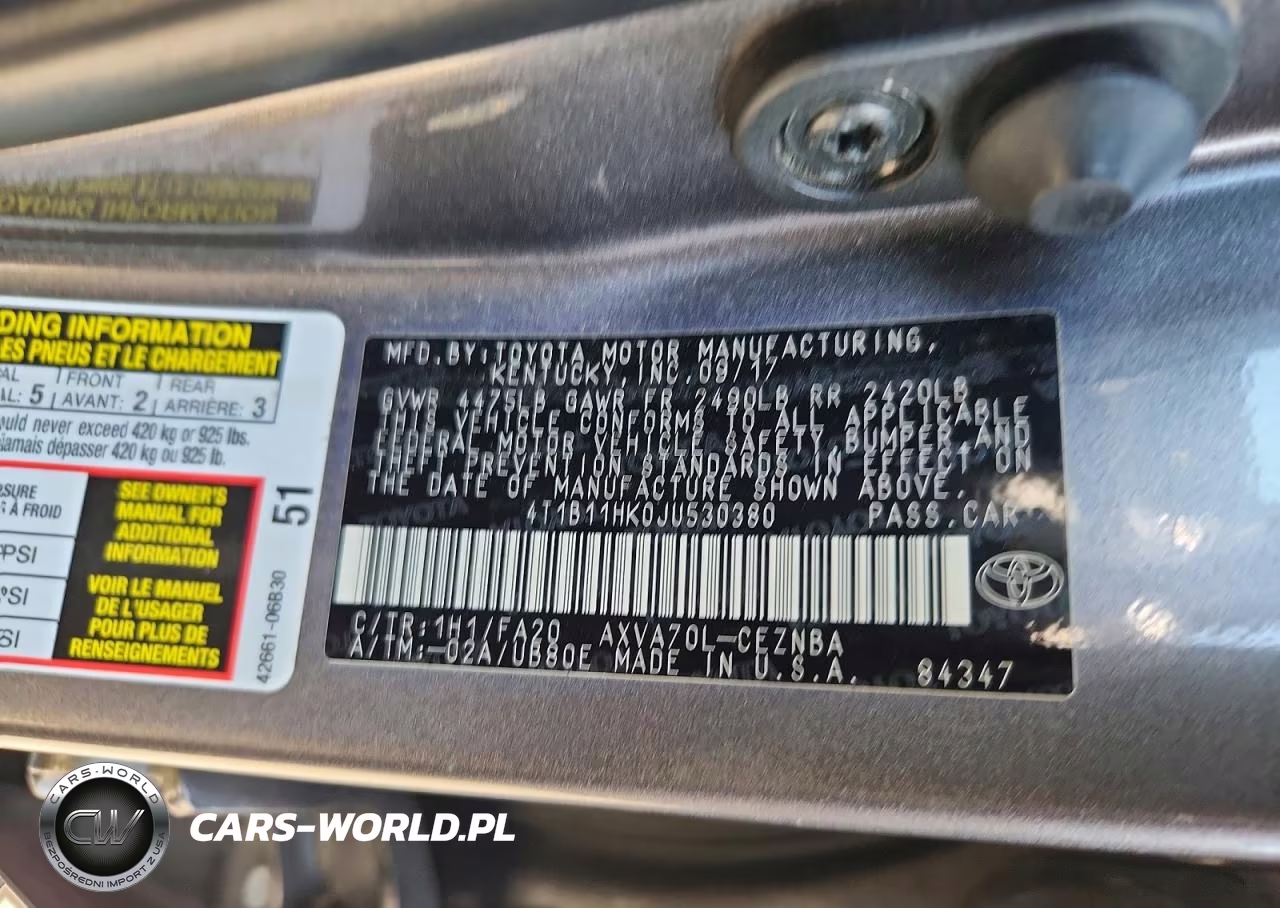 2018 Toyota Camry Ce-Le-Xle VIN:4T1B11HK0JU530380 - 12