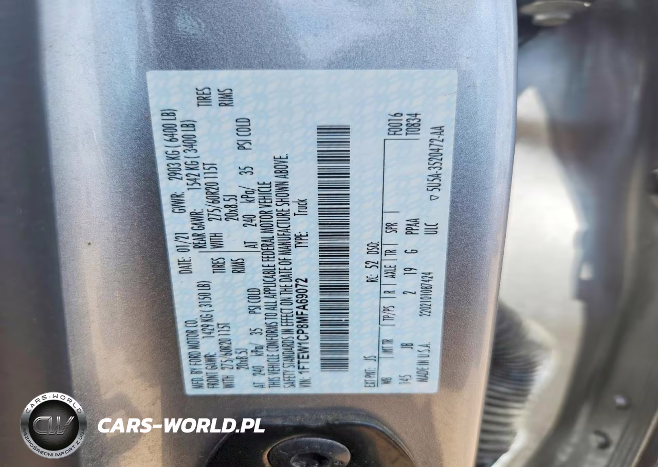 2021 Ford F150 Supercrew VIN:1FTEW1CP8MFA69072 - 13