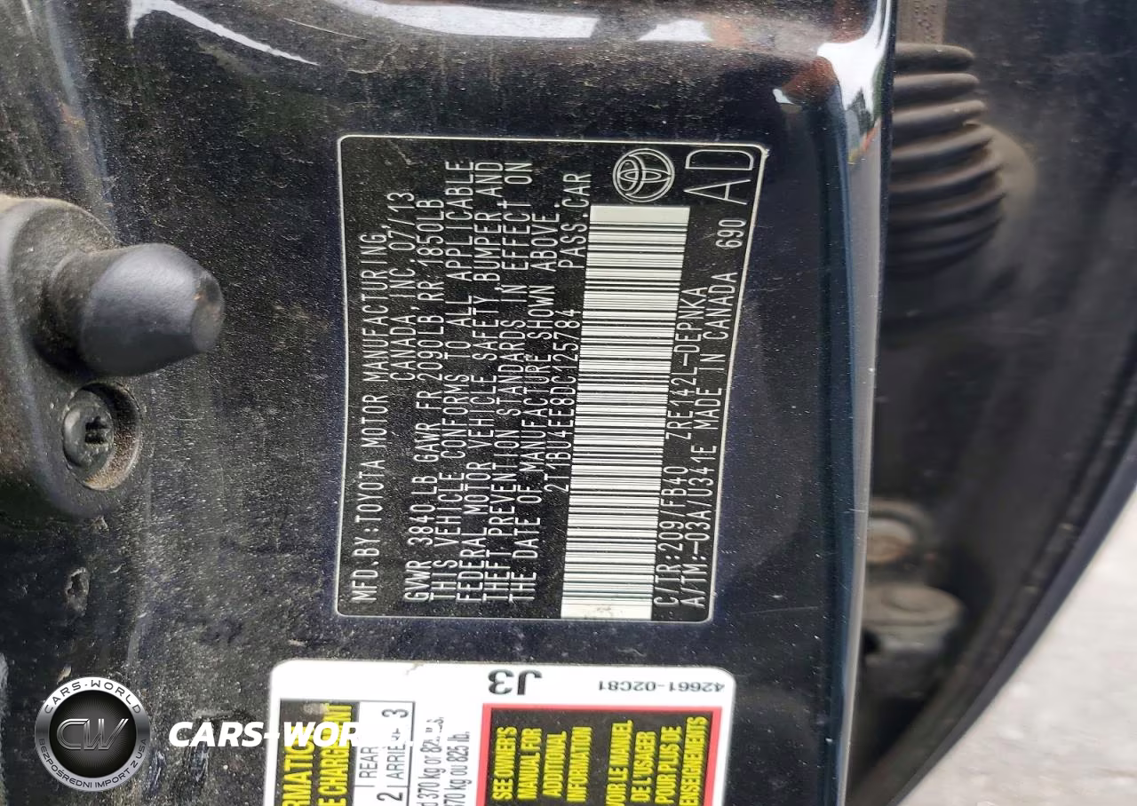 2013 Toyota Corolla Le VIN:2T1BU4EE8DC125784 - 12