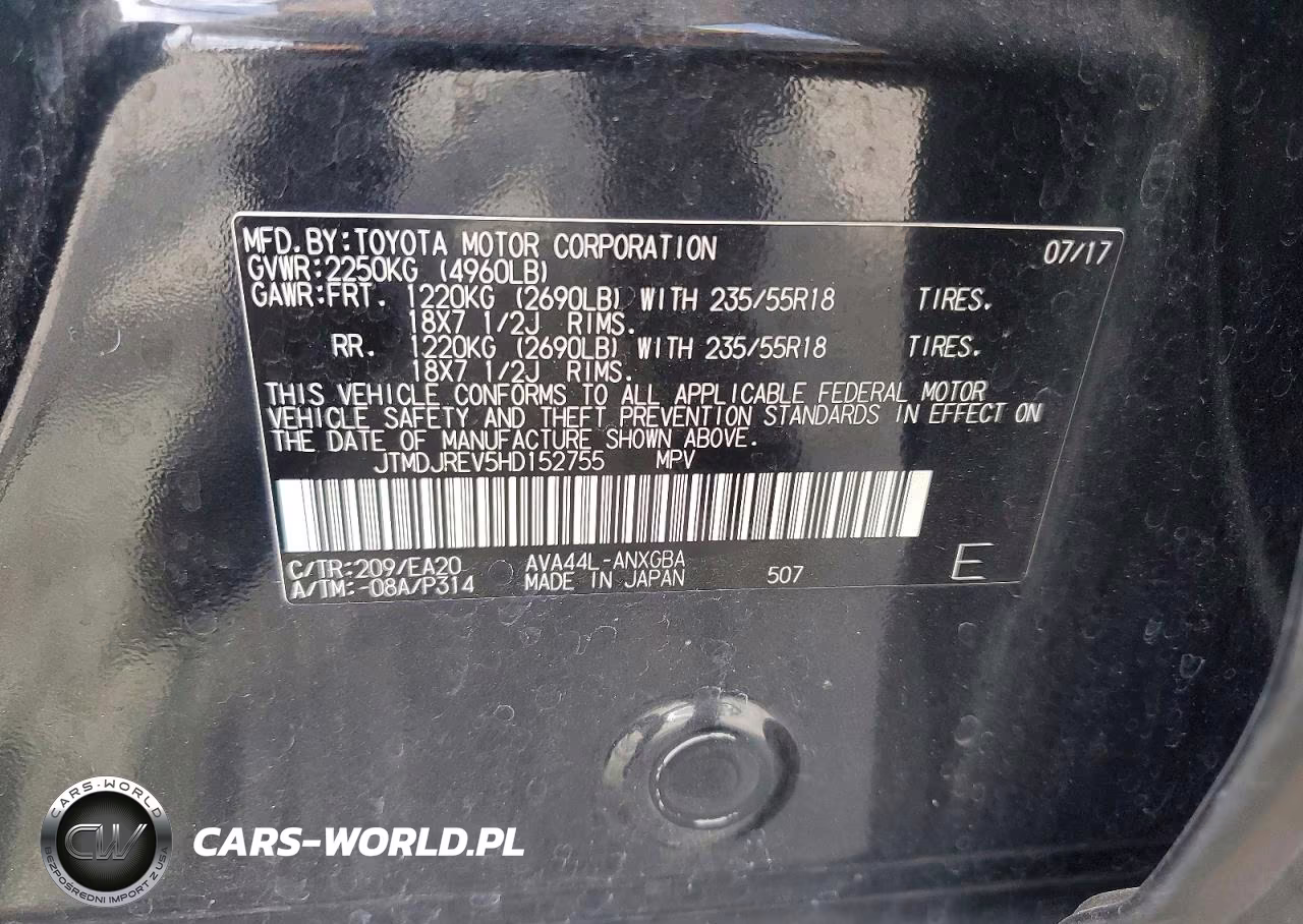 2017 Toyota Rav4 Hv Limited VIN:JTMDJREV5HD152755 - 12