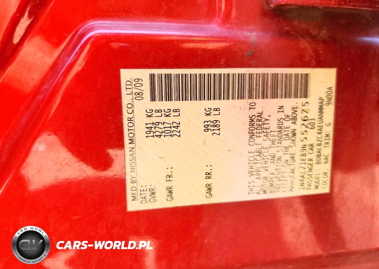 2009 Nissan Altima 2.5 VIN:1N4AL21E89N552675 - 12