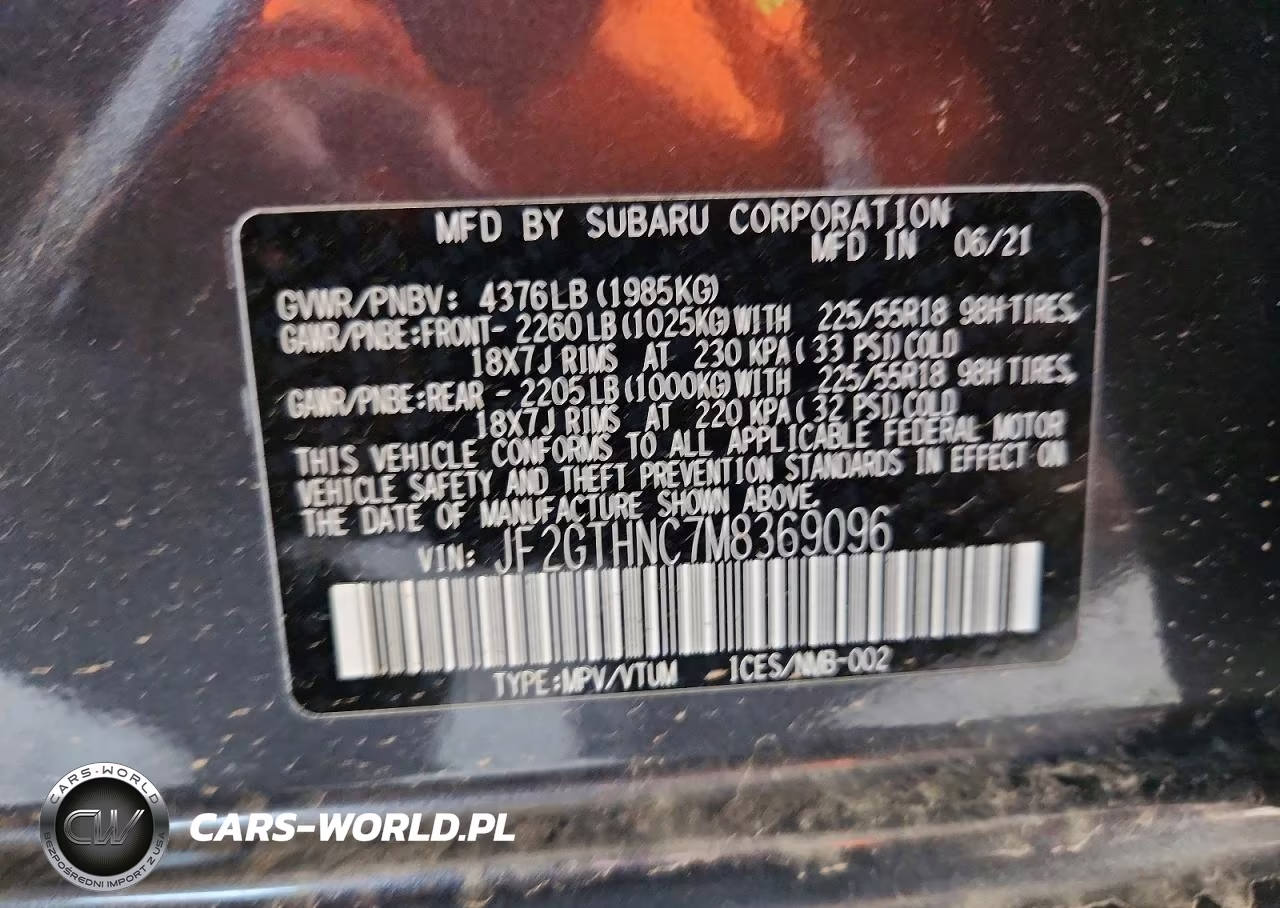 2021 Subaru Crosstrek Limited VIN:JF2GTHNC7M8369096 - 13