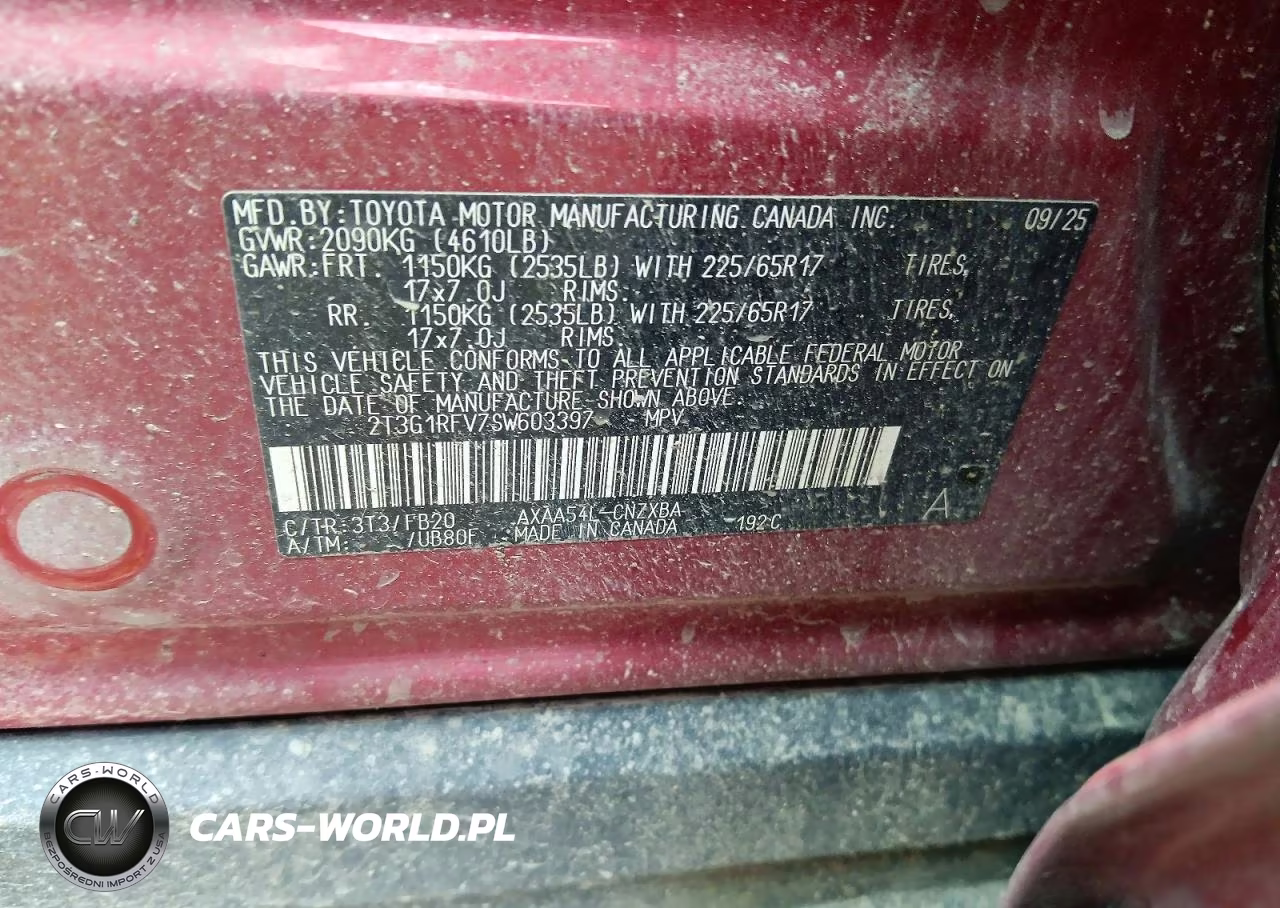 2025 Toyota Rav4 Le VIN:2T3G1RFV7SW603397 - 12