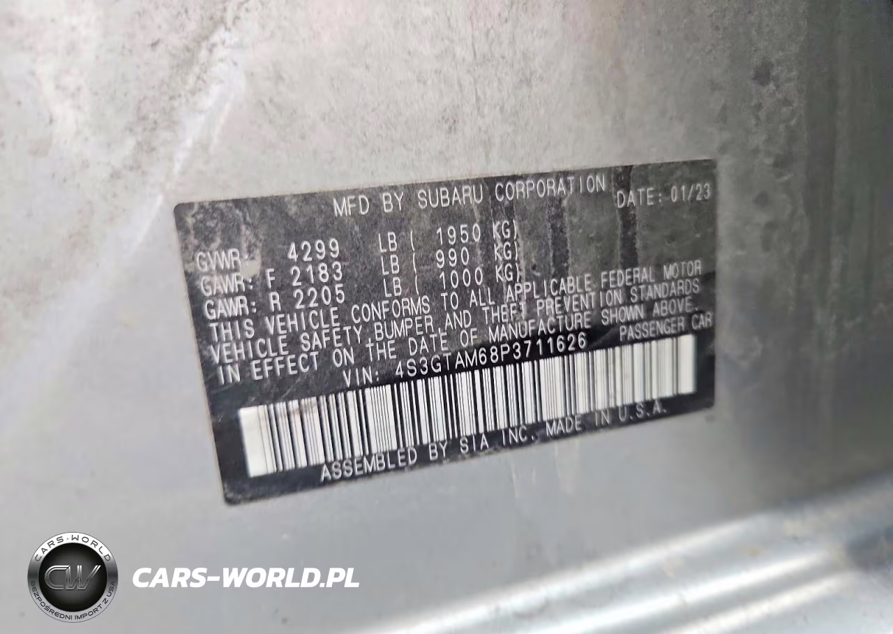 2023 Subaru Impreza Sport VIN:4S3GTAM68P3711626 - 13