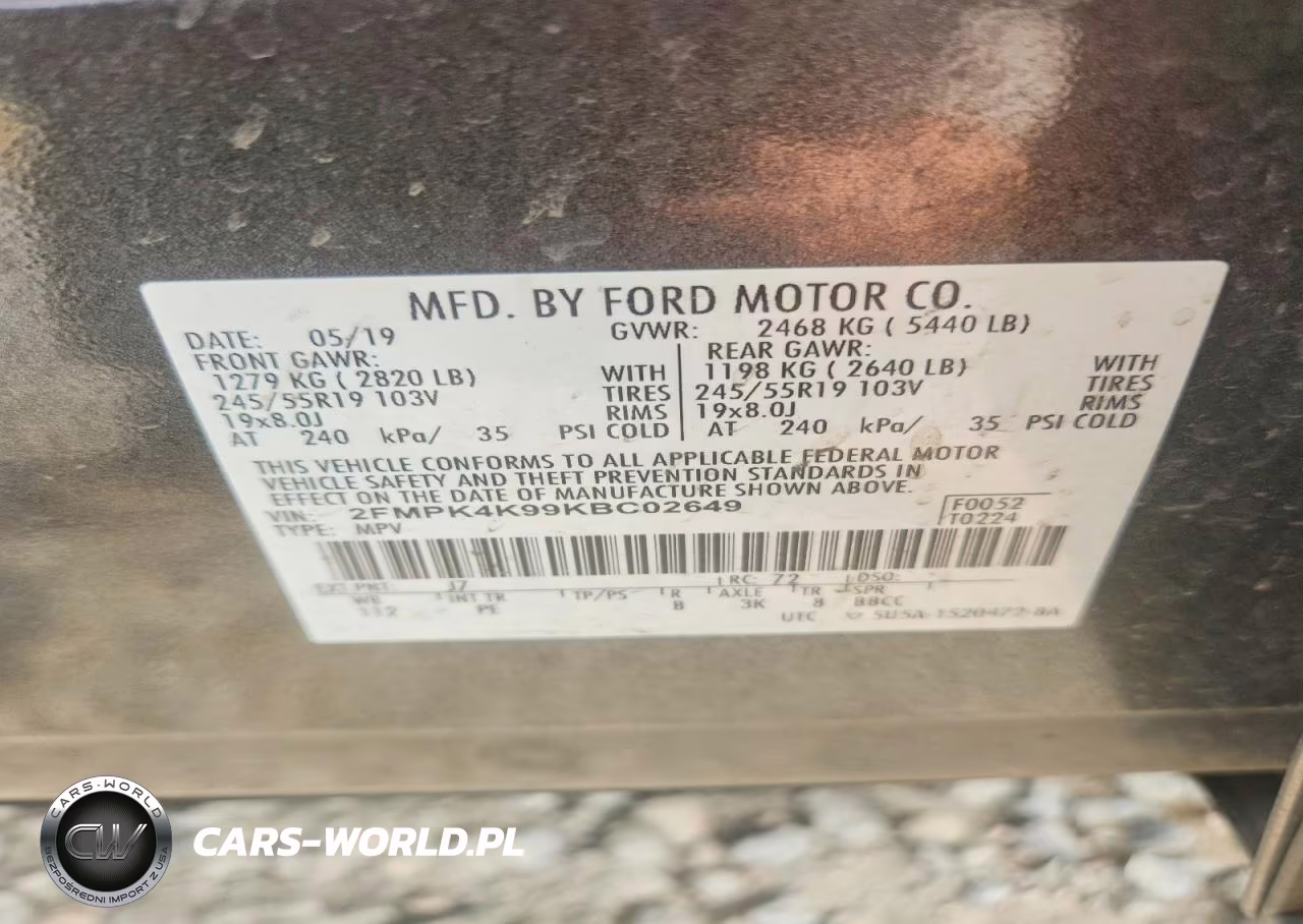 2019 Ford Edge Titanium VIN:2FMPK4K99KBC02649 - 13
