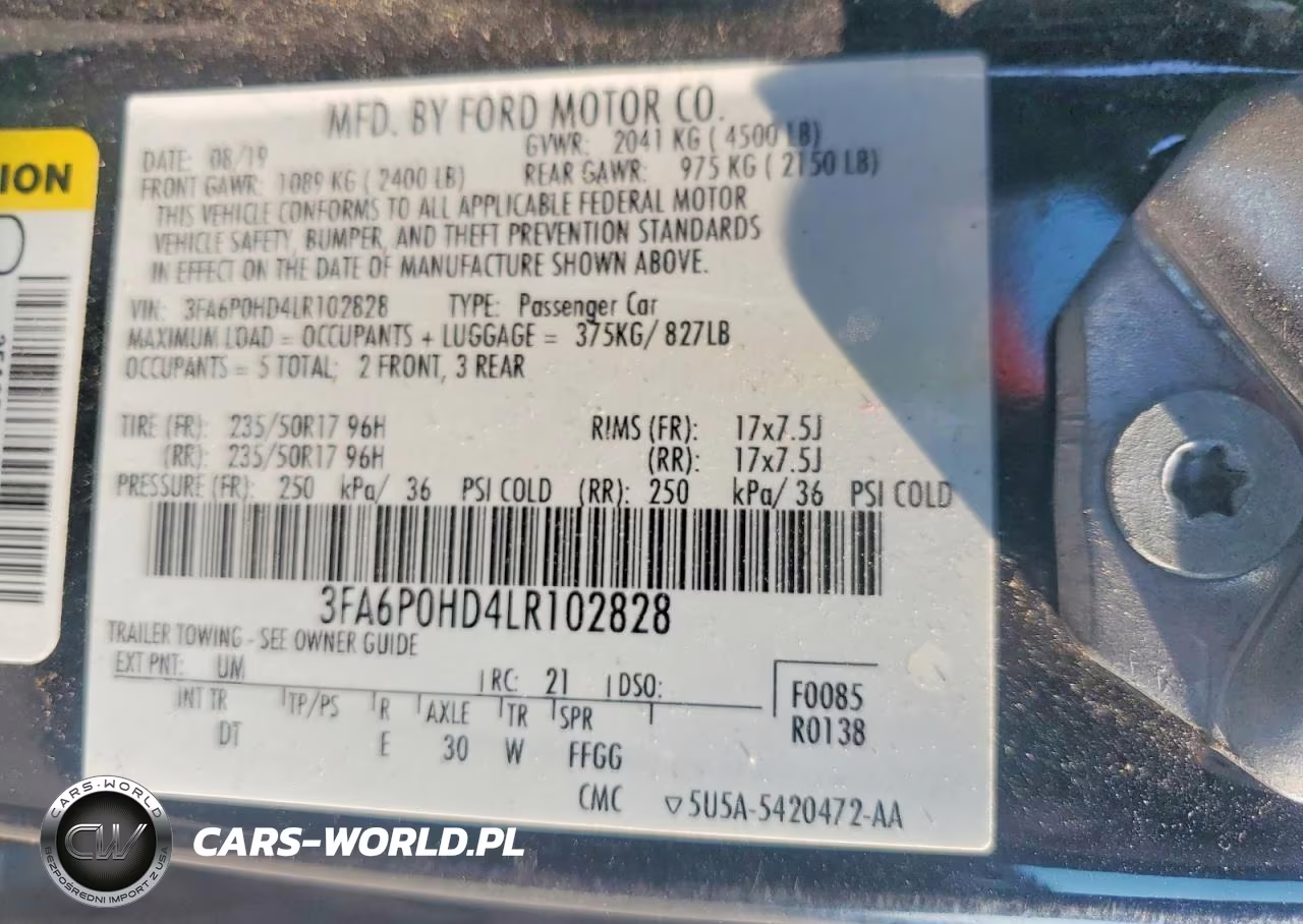 2020 Ford Fusion Se VIN:3FA6P0HD4LR102828 - 12