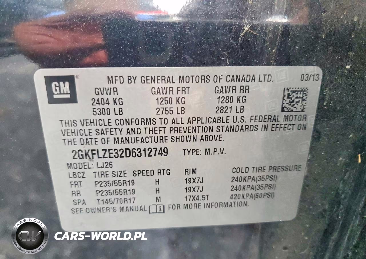2013 GMC Terrain Denali VIN:2GKFLZE32D6312749 - 13