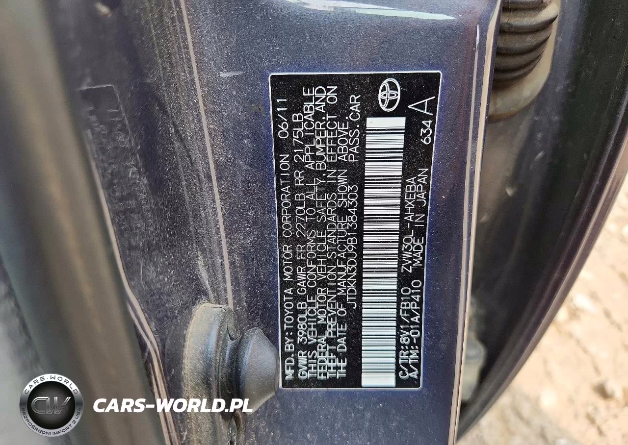 2011 Toyota Prius Two VIN:JTDKN3DU9B1384303 - 13