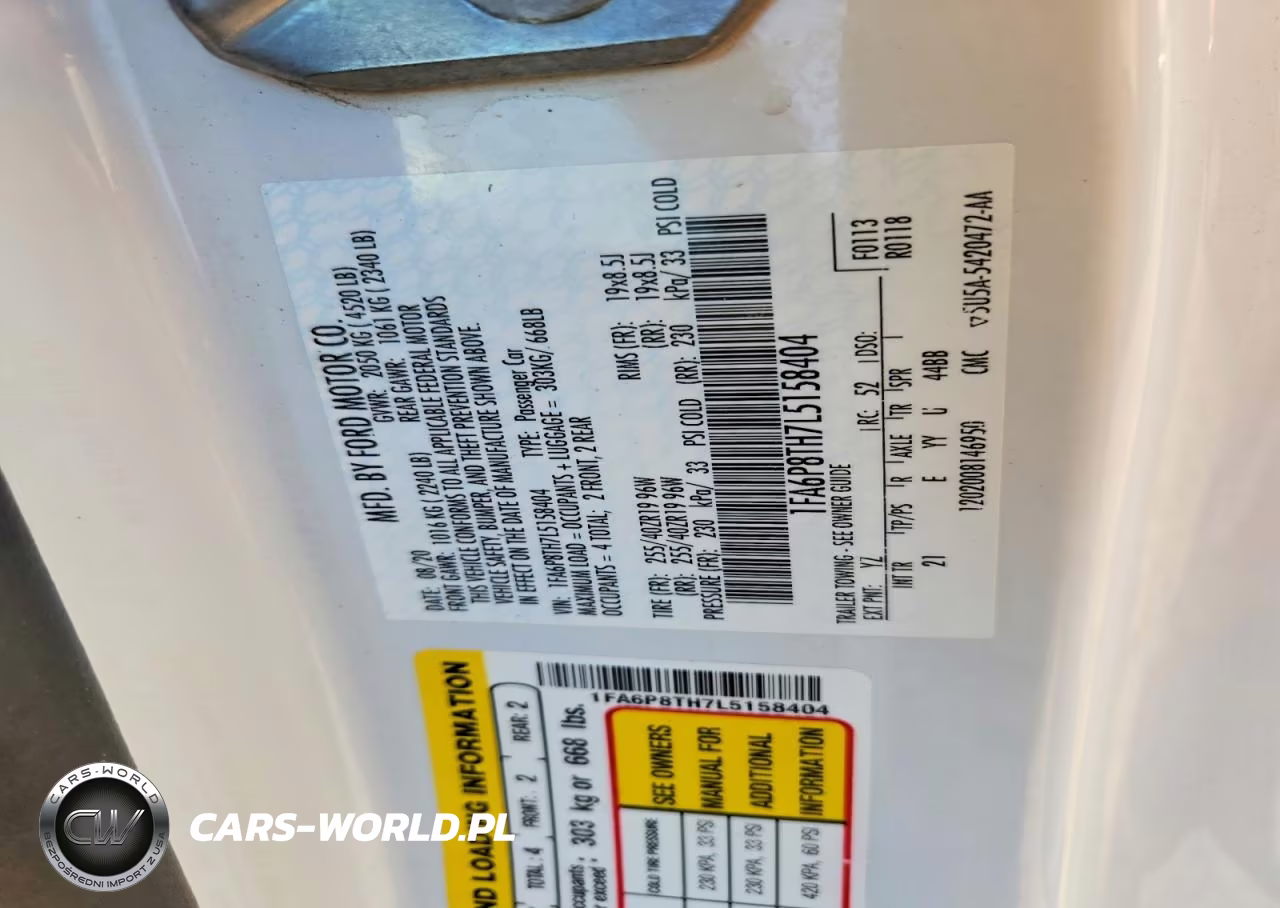 2020 Ford Mustang VIN:1FA6P8TH7L5158404 - 12