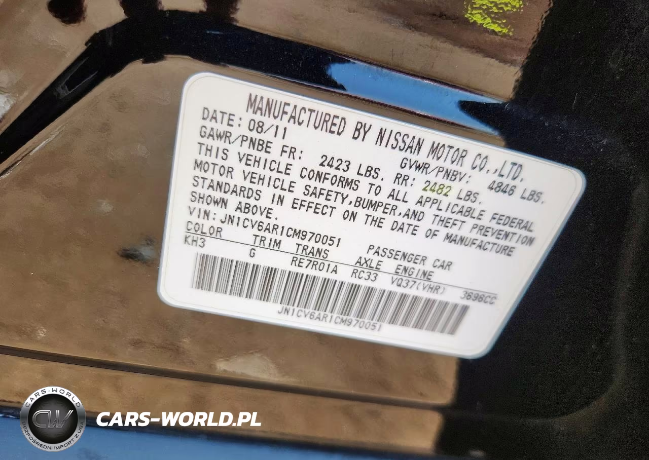 2012 Infiniti G37 Sedan X VIN:JN1CV6AR1CM970051 - 12
