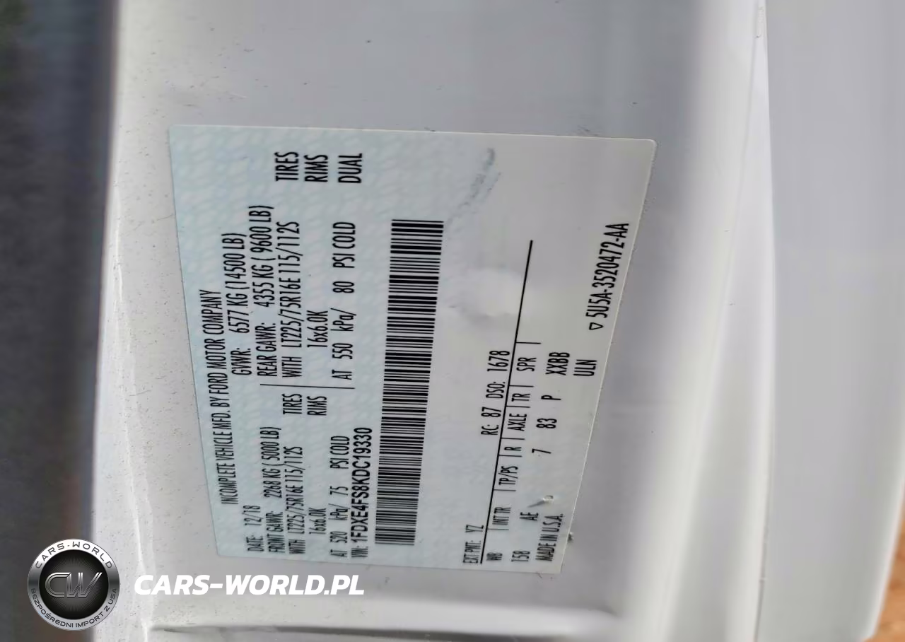 FORD ECONOLINE VIN:1FDXE4FS8KDC19330 - 13