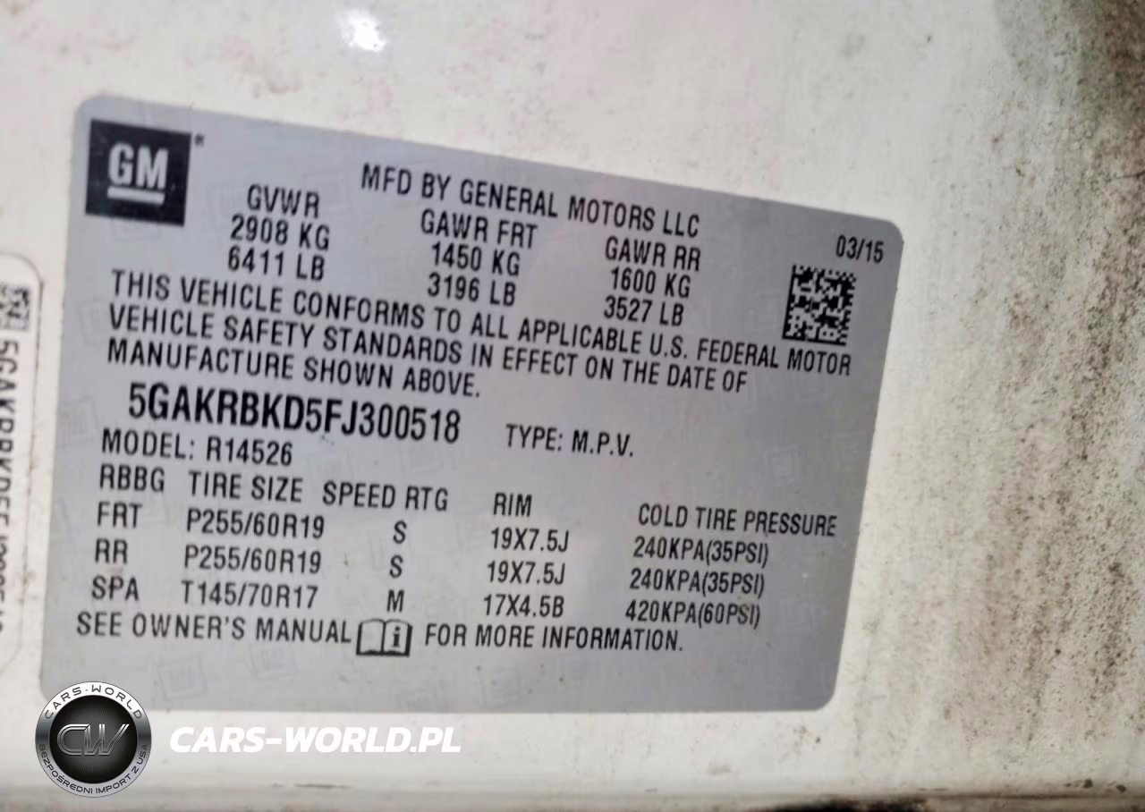2015 Buick Enclave VIN:5GAKRBKD5FJ300518 - 13
