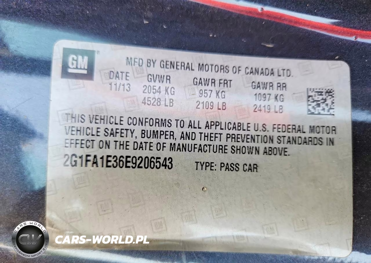 2014 Chevrolet Camaro Ls VIN:2G1FA1E36E9206543 - 12