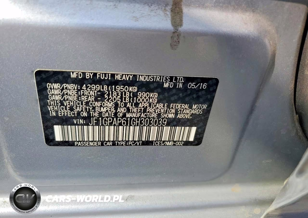 2016 Subaru Impreza Sport Premium VIN:JF1GPAP61GH303039 - 12