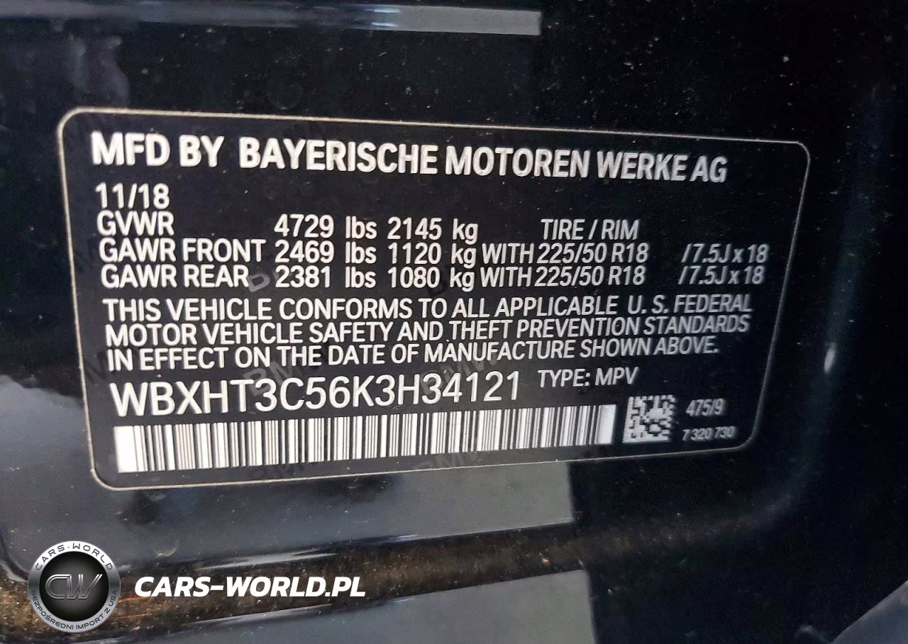 2019 BMW X1 xDrive28I VIN:WBXHT3C56K3H34121 - 12