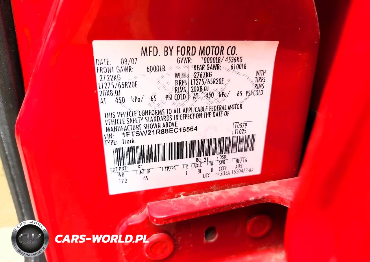 2008 Ford F250 Super Duty VIN:1FTSW21R88EC16564 - 12