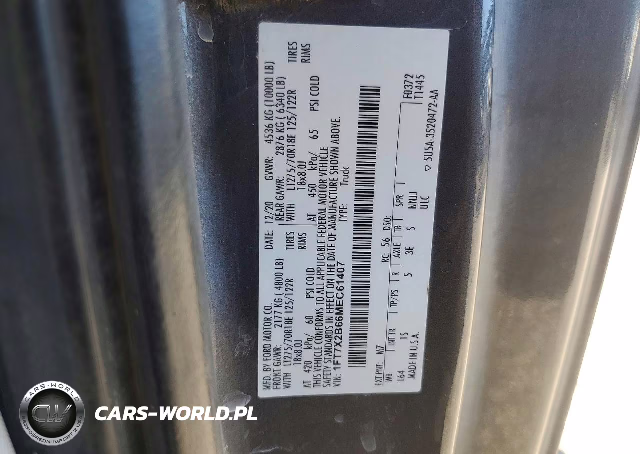 2021 Ford F250 Super Duty Flatbed Truck VIN:1FT7X2B66MEC61407 - 12