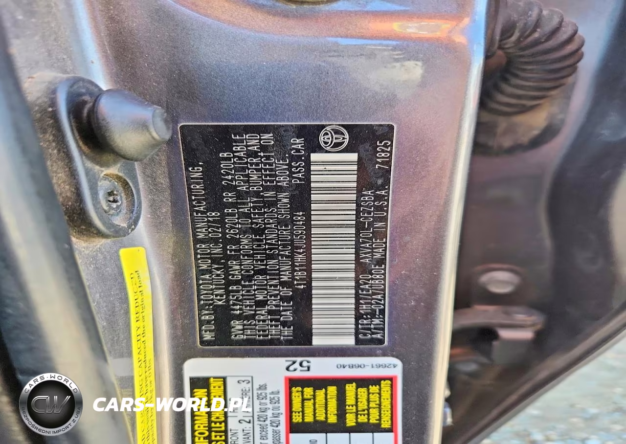 2018 Toyota Camry Se VIN:4T1B11HK4JU590484 - 12