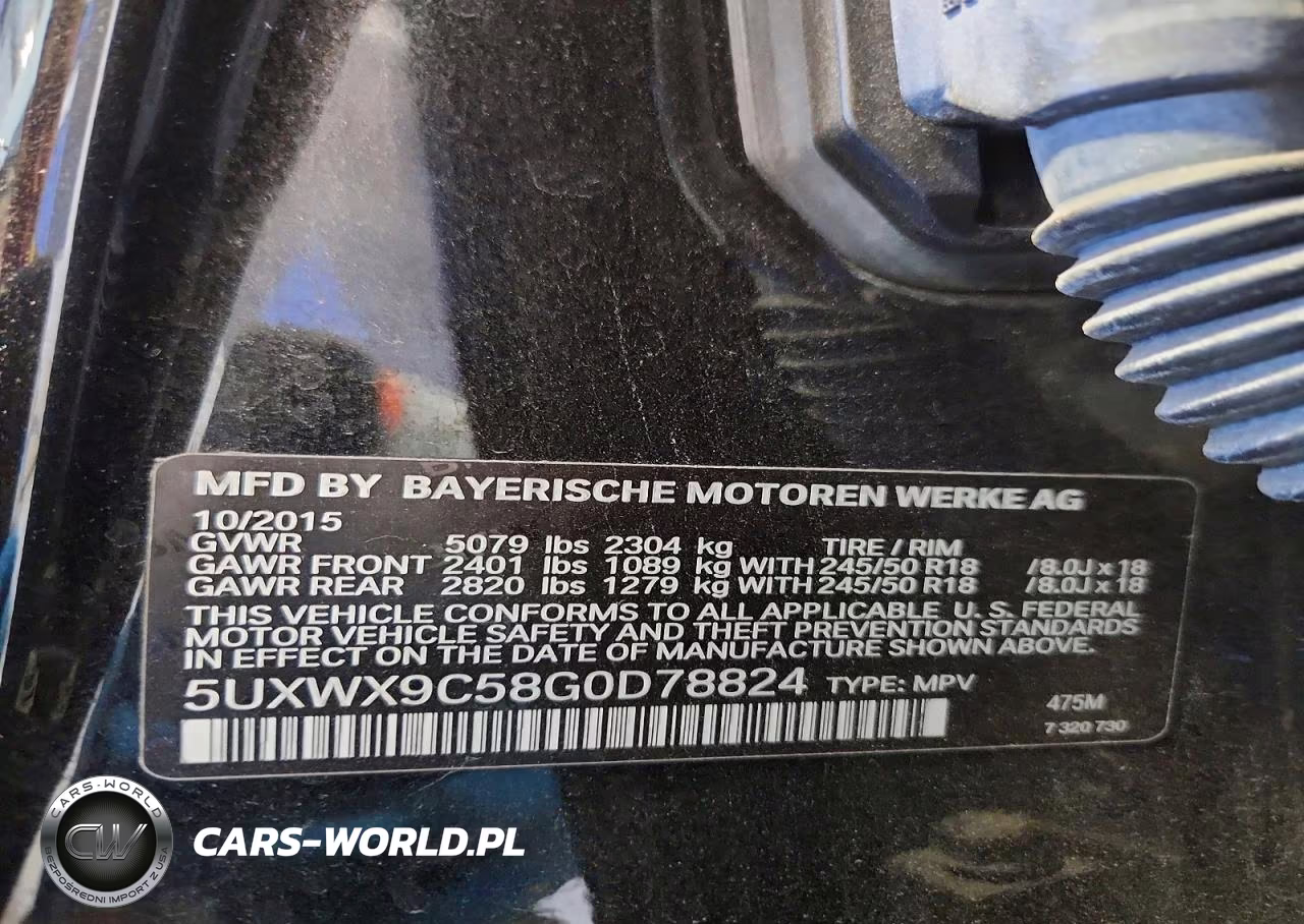 2016 BMW X3 xDrive28I VIN:5UXWX9C58G0D78824 - 14