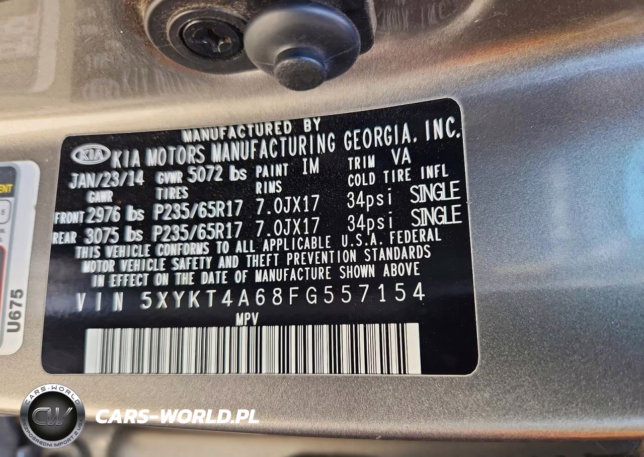 2015 Kia Sorento Lx VIN:5XYKT4A68FG557154 - 13