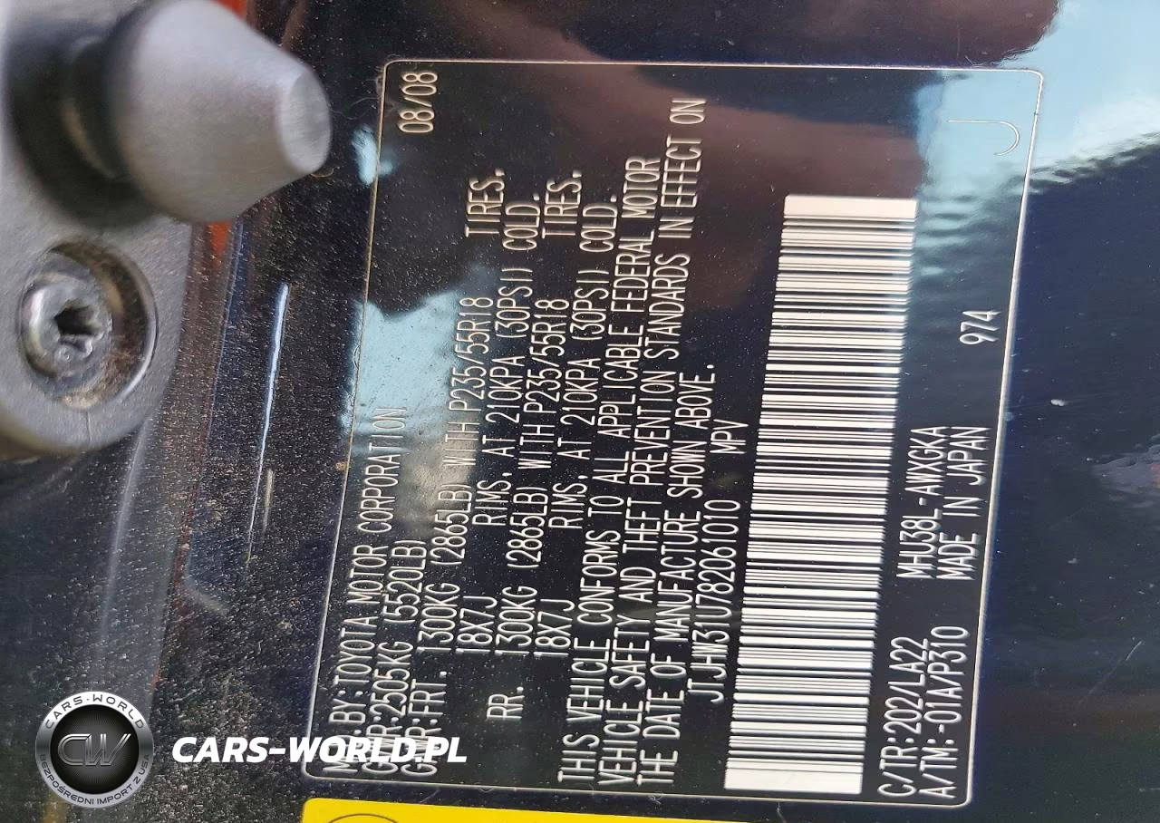 2008 Lexus Rx 400H VIN:JTJHW31U782061010 - 13