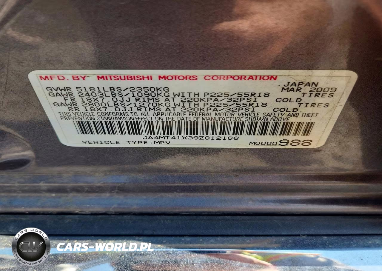 2009 Mitsubishi Outlander Xls VIN:JA4MT41X39Z012108 - 14