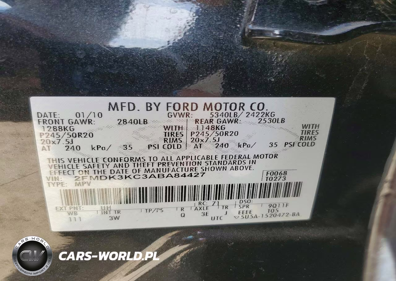 2010 Ford Edge Limited VIN:2FMDK3KC3ABA84427 - 13