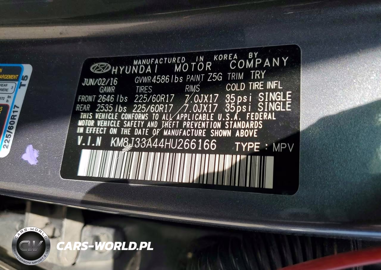 2017 Hyundai Tucson Se VIN:KM8J33A44HU266166 - 13