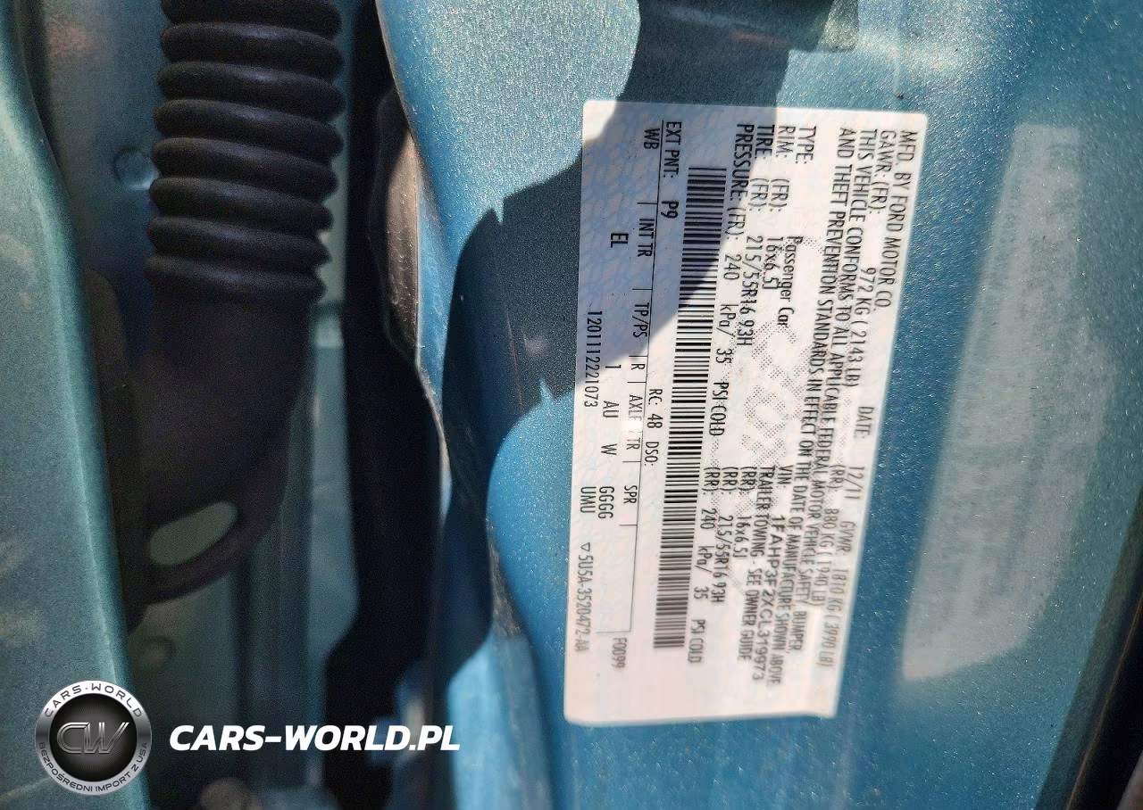 2012 Ford Focus Se VIN:1FAHP3F2XCL319973 - 12
