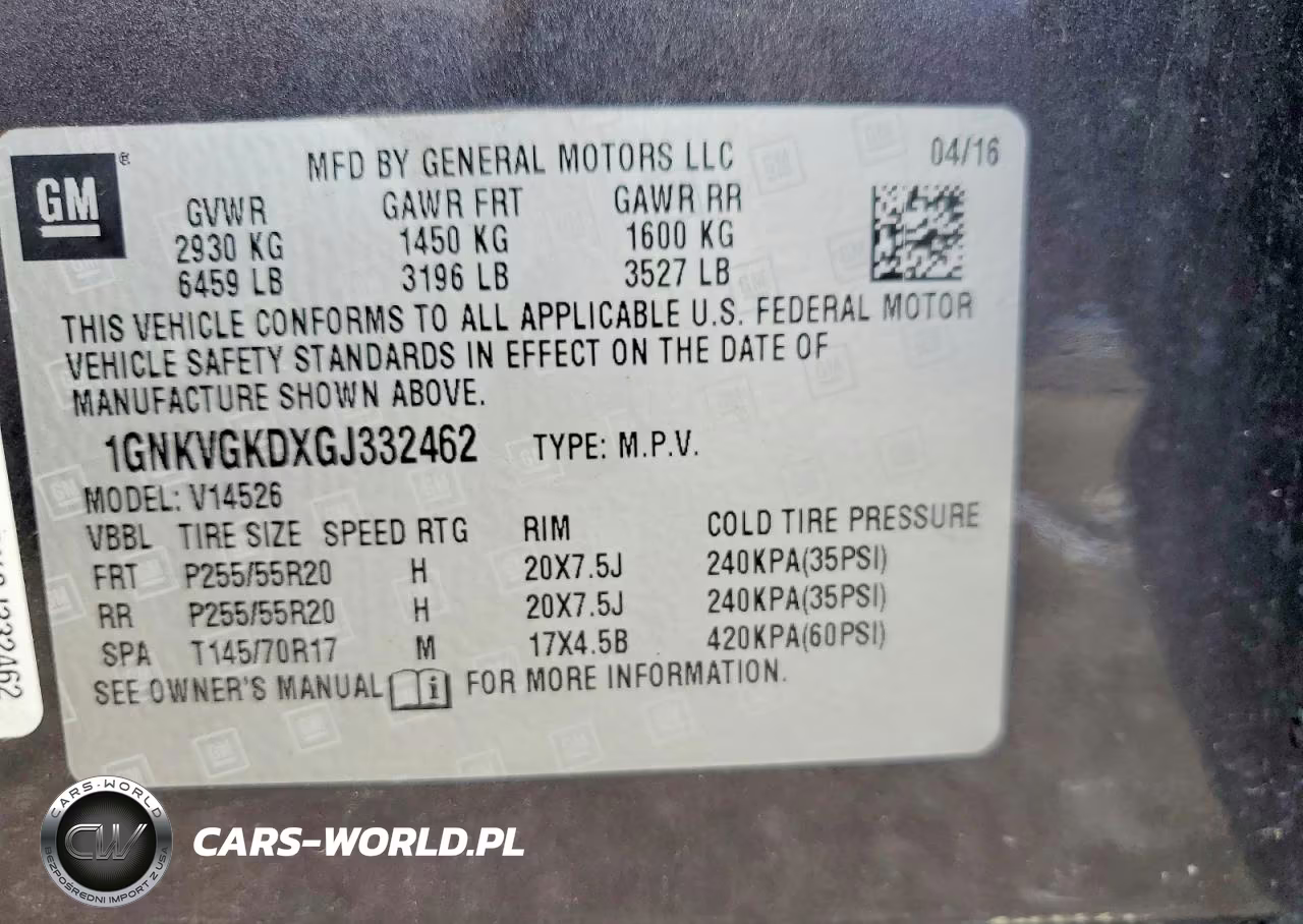 2016 Chevrolet Traverse Lt VIN:1GNKVGKDXGJ332462 - 13