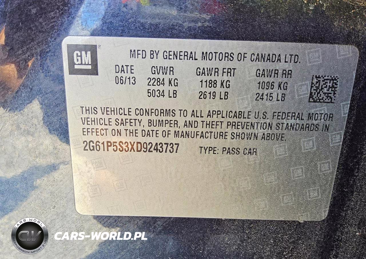2013 Cadillac Xts Luxury Collection VIN:2G61P5S3XD9243737 - 12