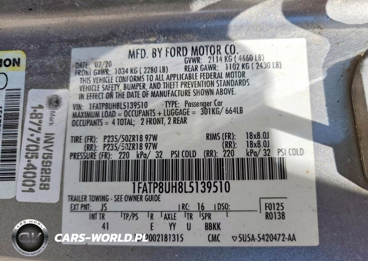 2020 Ford Mustang VIN:1FATP8UH8L5139510 - 13