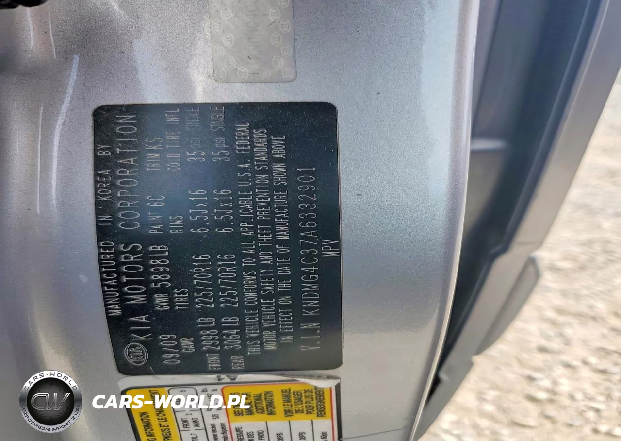 2010 Kia Sedona Lx VIN:KNDMG4C37A6332901 - 13