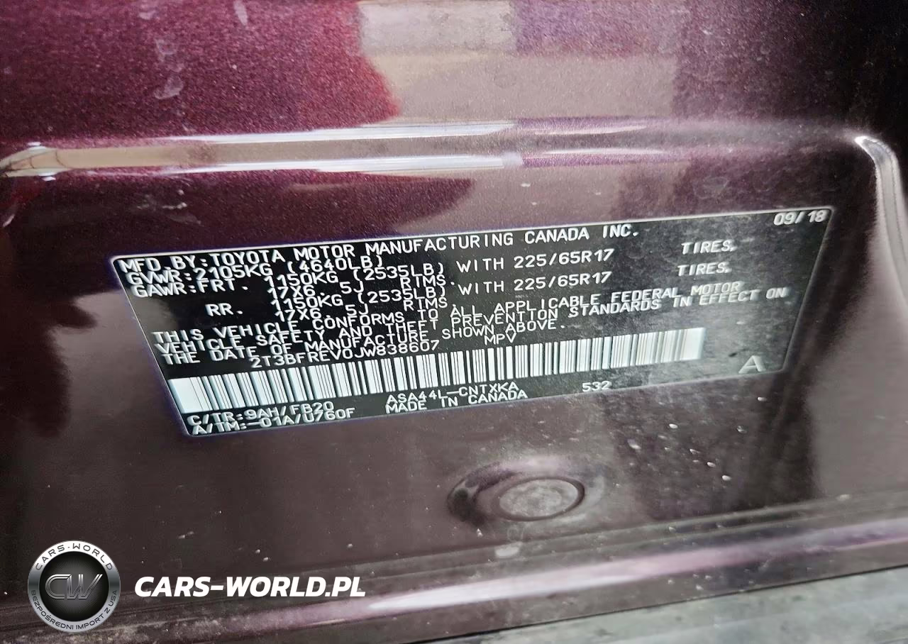 2018 Toyota Rav4 Le VIN:2T3BFREV0JW838607 - 12