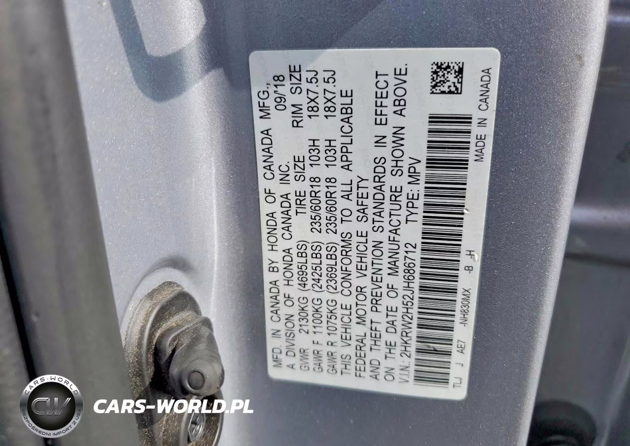 2018 Honda Cr-V Ex VIN:2HKRW2H52JH686712 - 12