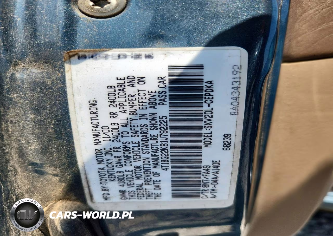 2001 Toyota Camry Ce VIN:4T1BG22K81U792225 - 12