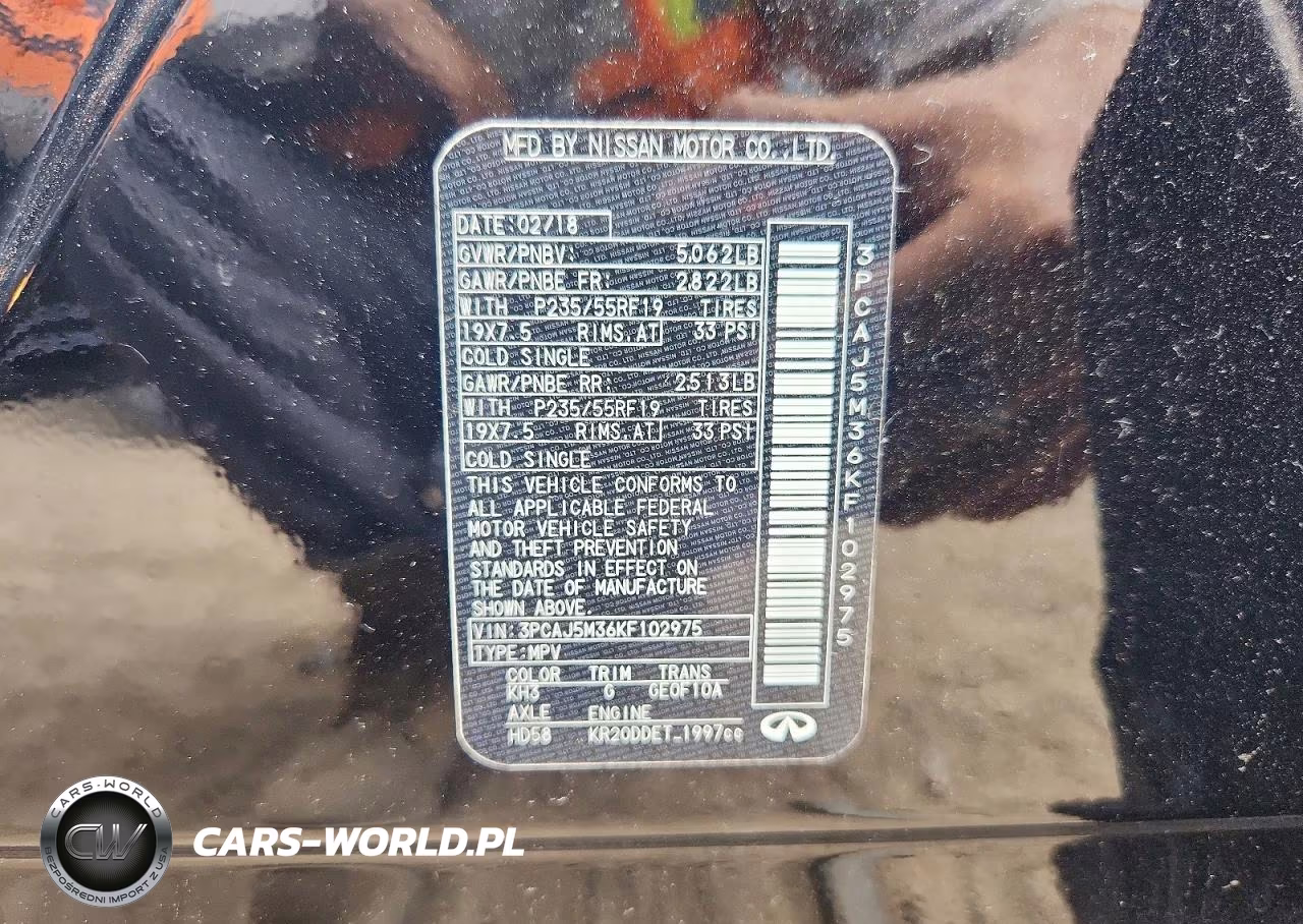 2019 Infiniti Qx50 Essential VIN:3PCAJ5M36KF102975 - 13